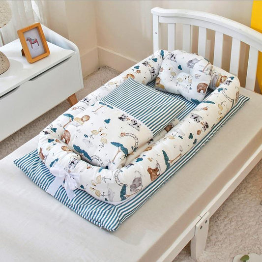 Crib Anti-pressure Newborn Foldable Portable Crib Middle Bed Baby Infant Mattress Travel Bed