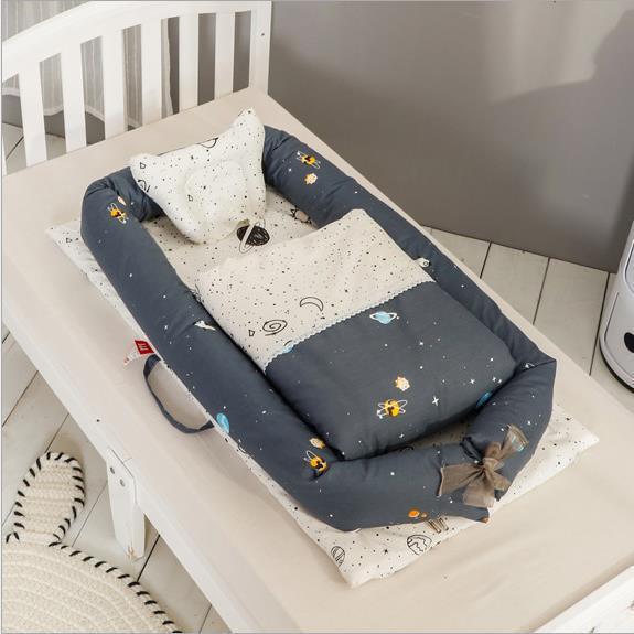 Crib Anti-pressure Newborn Foldable Portable Crib Middle Bed Baby Infant Mattress Travel Bed