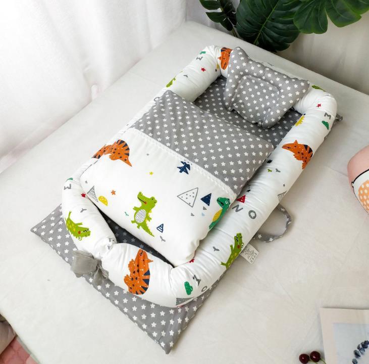 Crib Anti-pressure Newborn Foldable Portable Crib Middle Bed Baby Infant Mattress Travel Bed