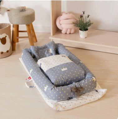 Crib Anti-pressure Newborn Foldable Portable Crib Middle Bed Baby Infant Mattress Travel Bed